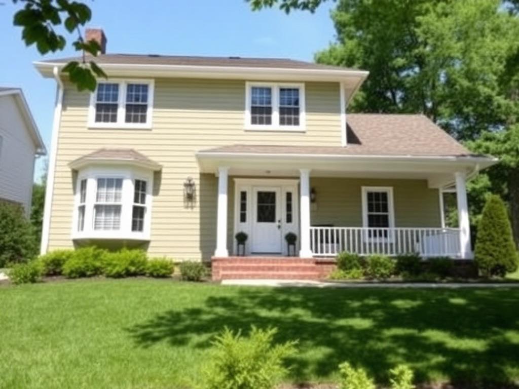 Freshly painted two-story home exterior with clean trim